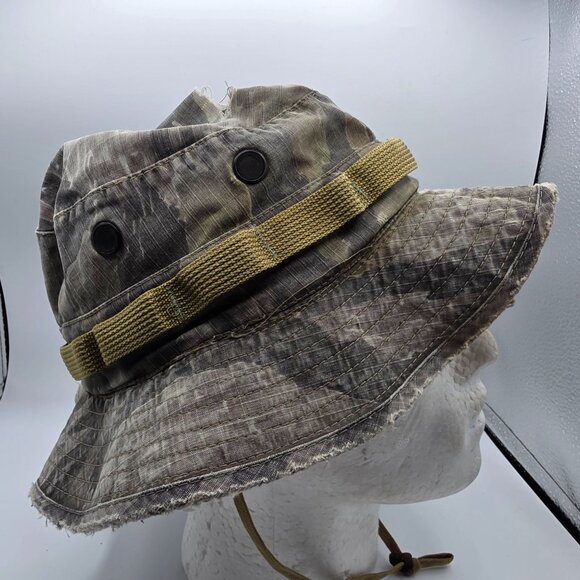 Mil Spec Hot Weather Type II Boonie Cap Mens Size 7 3/4 Green Ripstop Bucket Hat - Picture 4 of 9